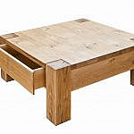 Quadratischer Couchtisch mit Schublade