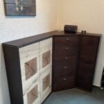 Eckschrank Eiche zweifarbig