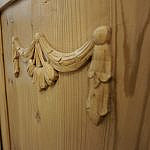 Jugendstilbuffet Weichholz Detail Unterteil
