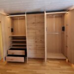 Kleiderschrank Eiche und Weissglas